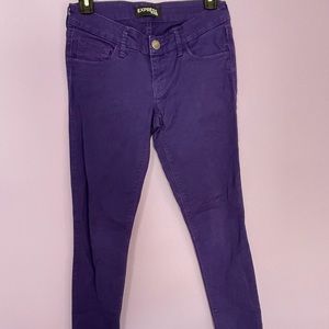 Express Purple Skinny Jeans Size 0